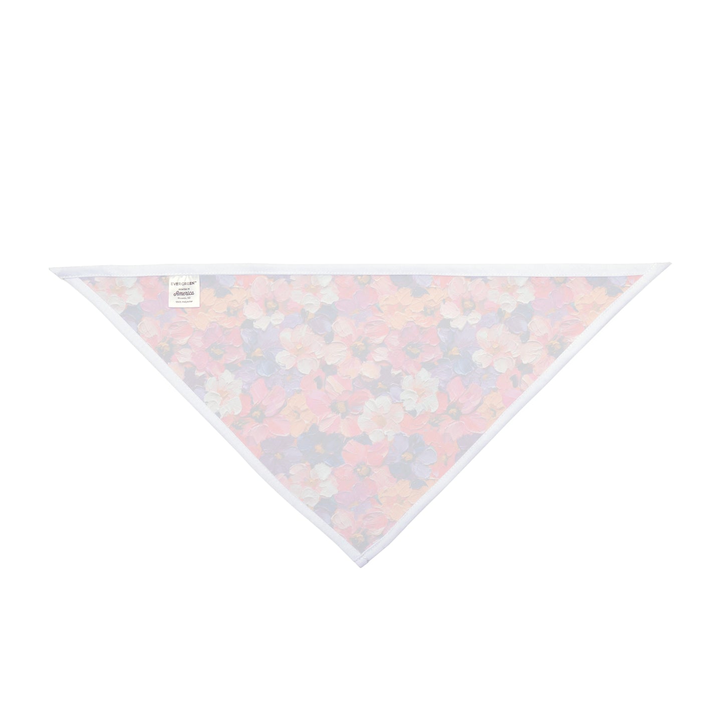 Unleash your dog's inner artist with our Artistic Bloom Dog Bandana/Wild Rag. The oil-painted flowers create a unique and vibrant look. Crafted from soft-spun polyester, this wild rag ensures comfort and style. Elevate your pup's fashion with this exclusive design, available only at Eliza Singer.