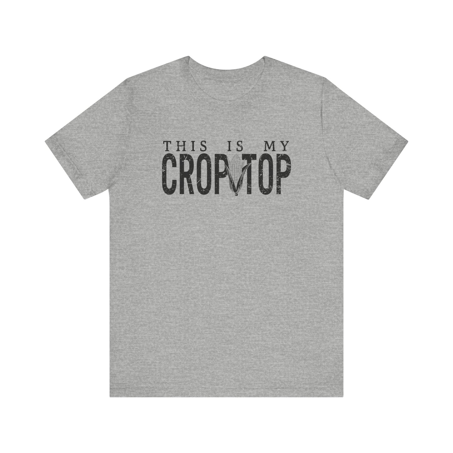 Corn Crop: Bella Canvas T-shirt with Corn Head and Slogan