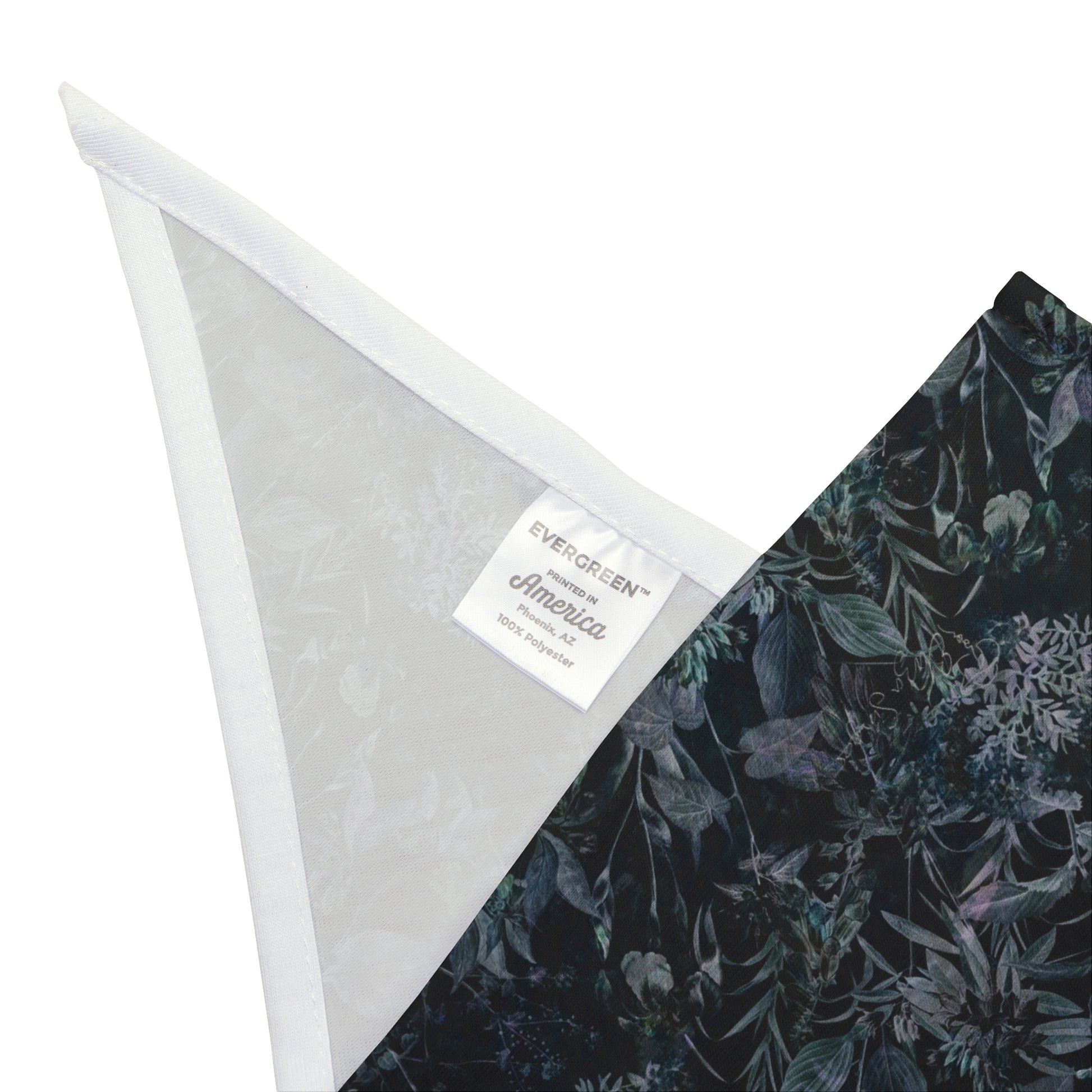 Embrace the mystery with our Garden Shadows Dog Bandana/Wild Rag. Moody Garden Shadows features botanicals on a black background, creating an intriguing and stylish look. Crafted from soft-spun polyester, this wild rag ensures comfort and style. Also available for humans, so you and your pup can share the moody elegance, exclusively at Eliza Singer. 