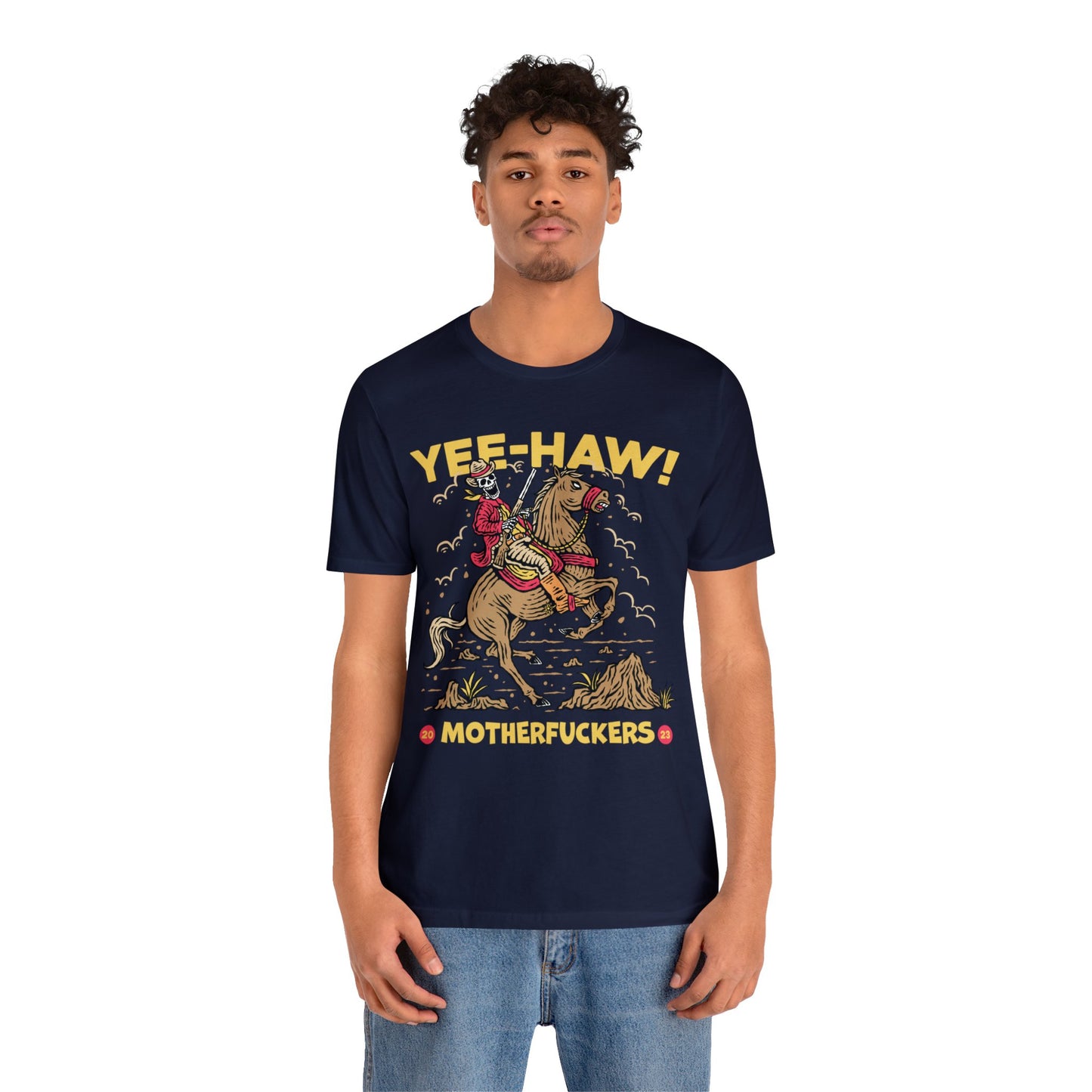 Rattling Bones Rodeo: Bella Canvas Unisex T-shirt with Yee-Haw Attitude