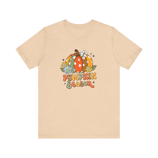Pumpkin Season: Bella Canvas T-shirt with Multicolored Pumpkins