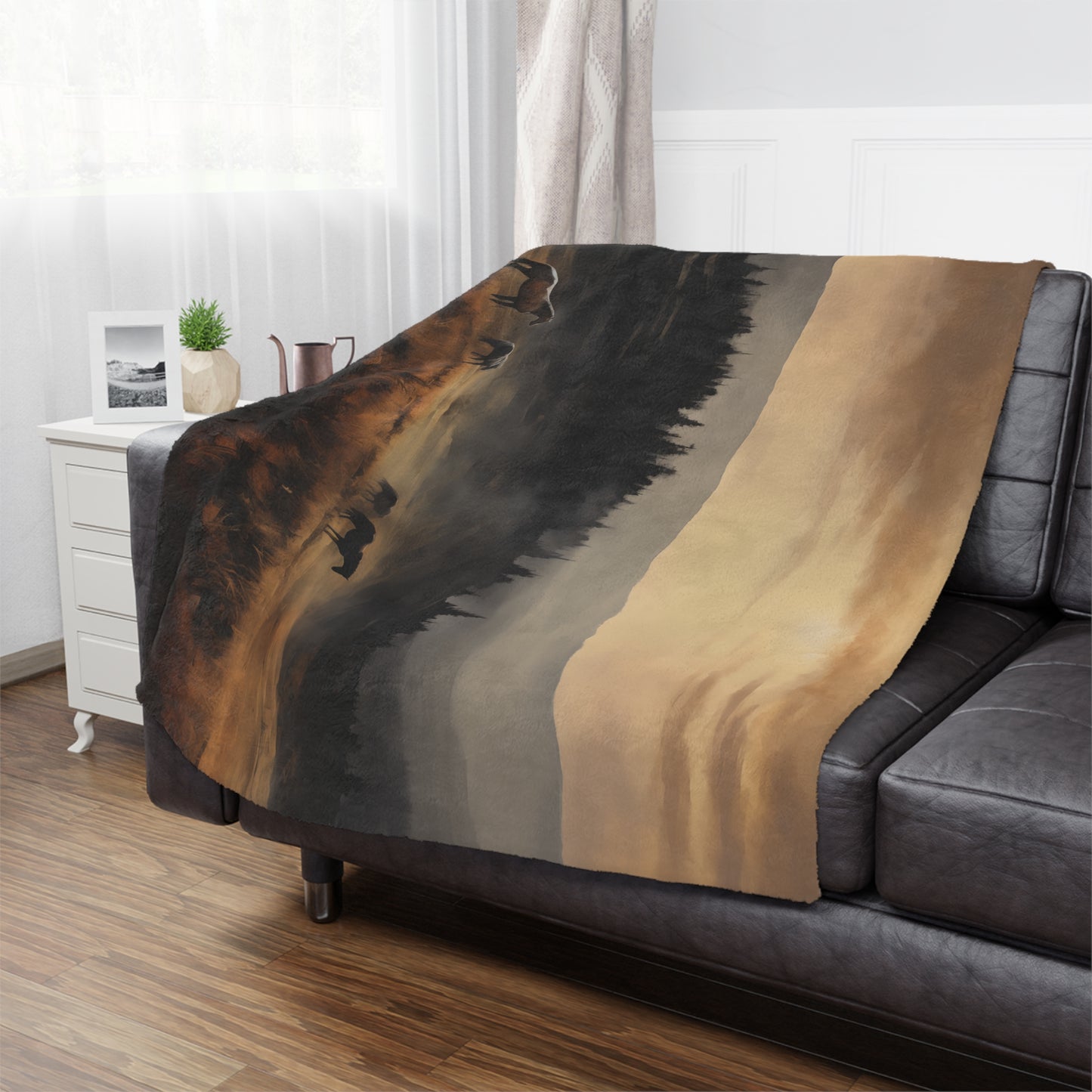 Sunset Grazing Minky Blanket