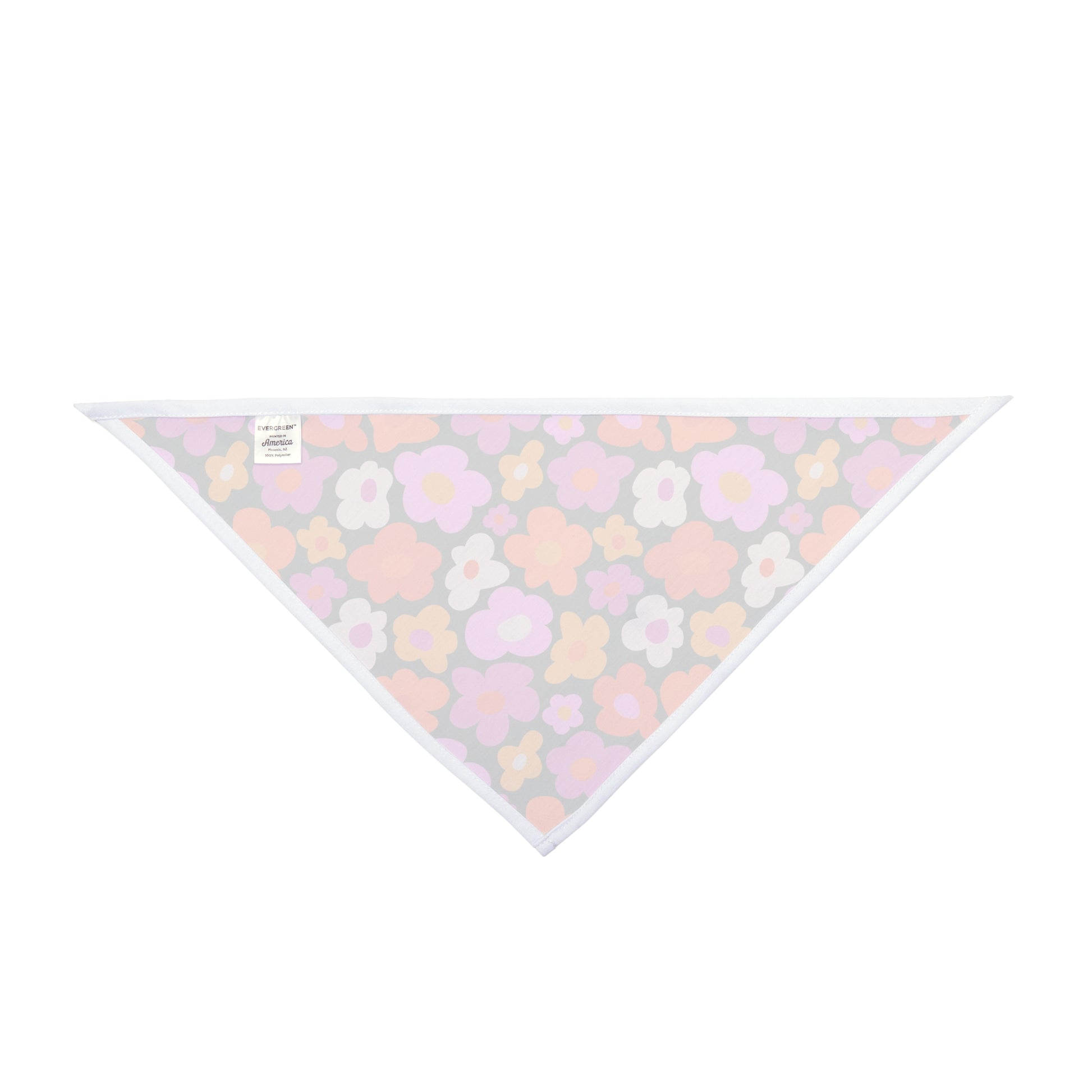 Infuse a bit of retro charm into your dog's style with our Groovy Daisy Dog Bandana/Wild Rag. The groovy daisy pattern in pink, orange, and white on a black background adds a playful and vibrant touch. Crafted from soft-spun polyester, this wild rag ensures comfort and style. Make a fashion statement on every adventure with this exclusive design, available only at Eliza Singer.