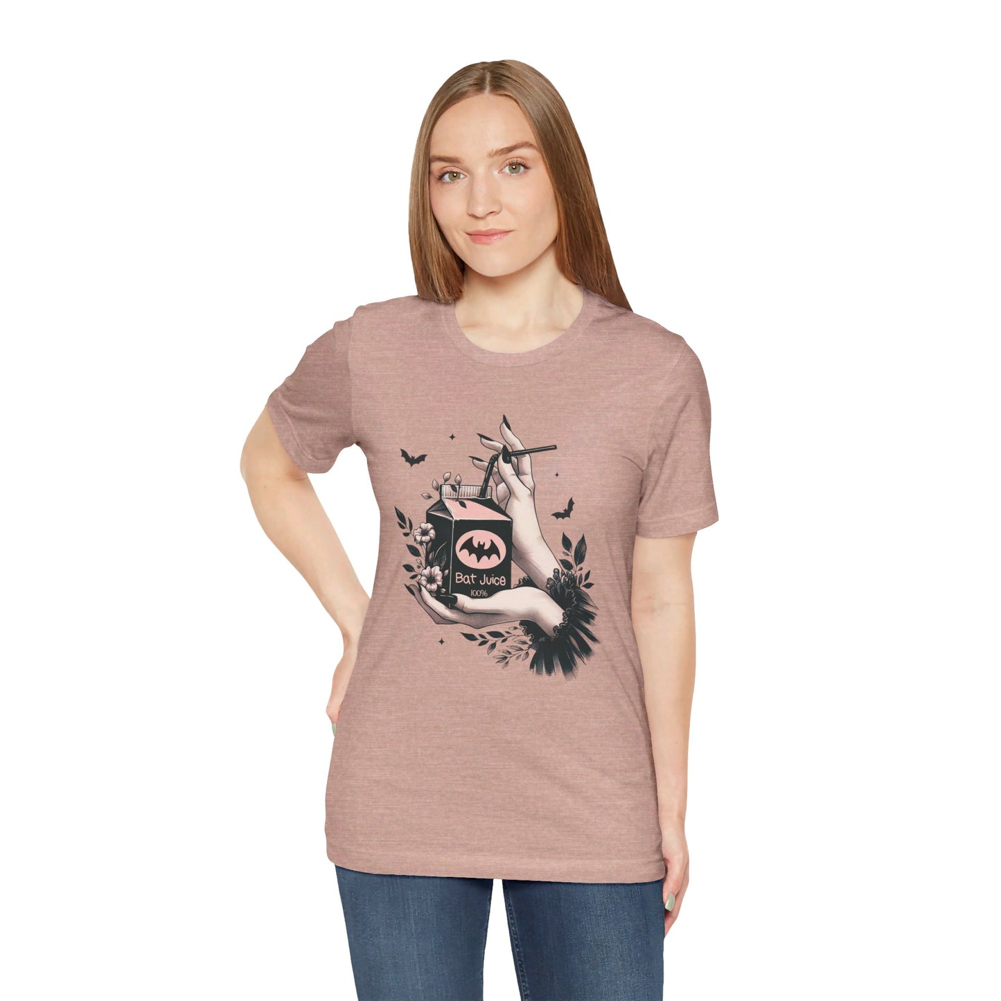 Bat Juice: Halloween Bella Canvas T-shirt with Hand and Tulle