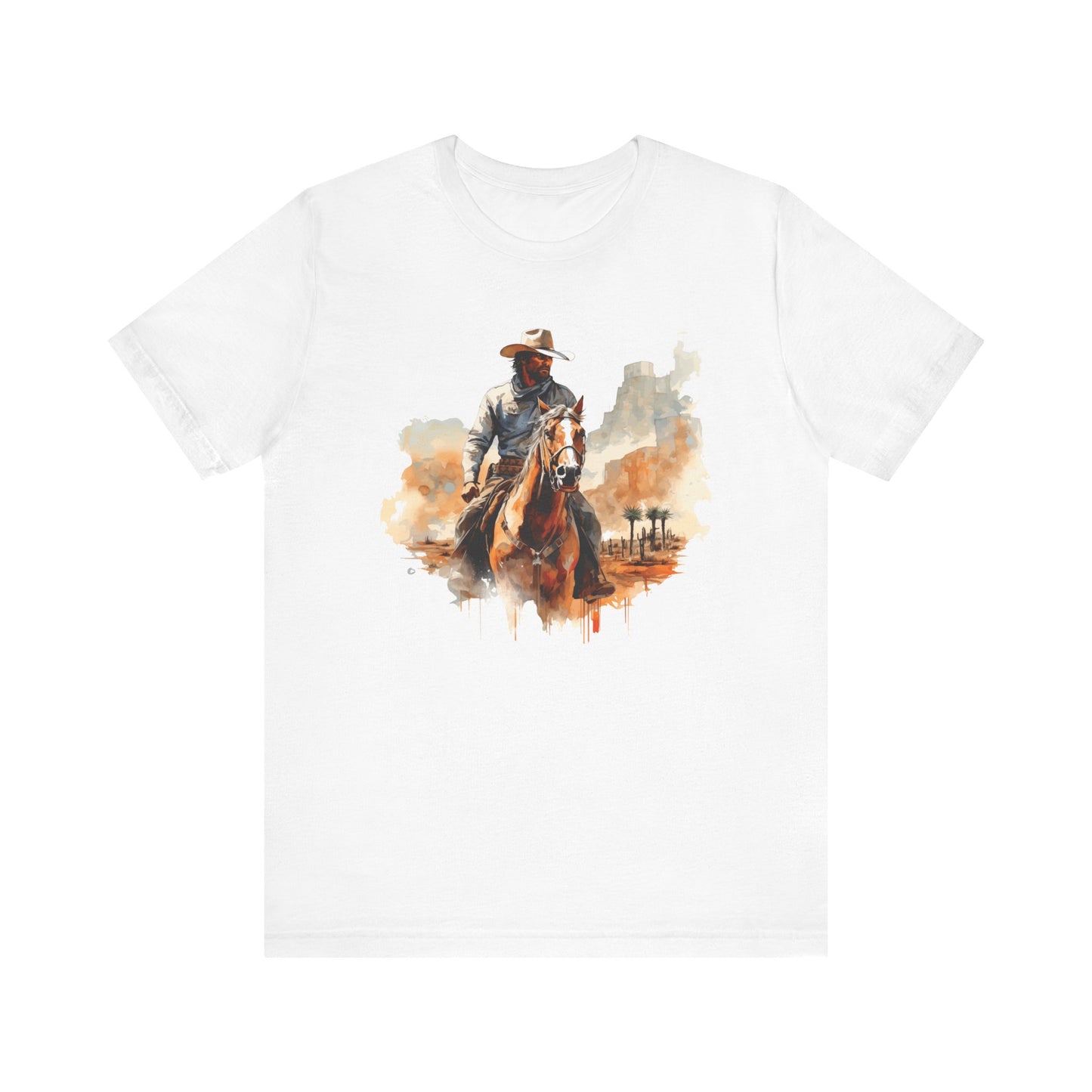 Lone Ranger: Bella Canvas T-shirt with Cowboy in Desert