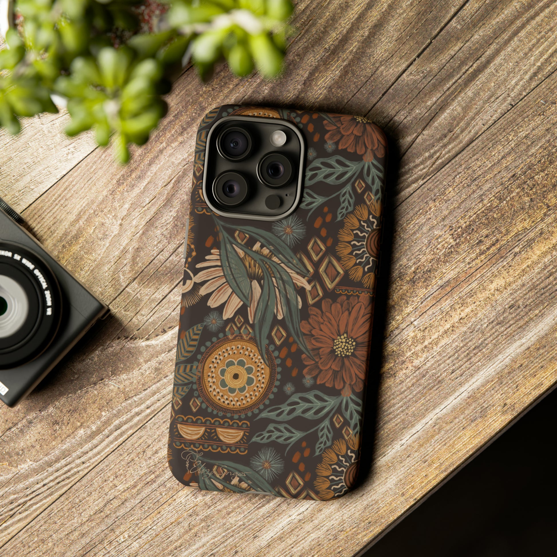 Rustic Boho Bloom: Blissfully Boho Rustic Daisy iPhone Tough Protective Cover. An artful fusion of Flowers, Boho, and floral daisies in a Western design. Compatible with iPhone 15, 14, 13, XS, XR Pro/Max/Mini/P/Plus. Embrace Bohemian Elegance with Durability and Style. #ElizaSinger #PhoneCase #BohoFloral