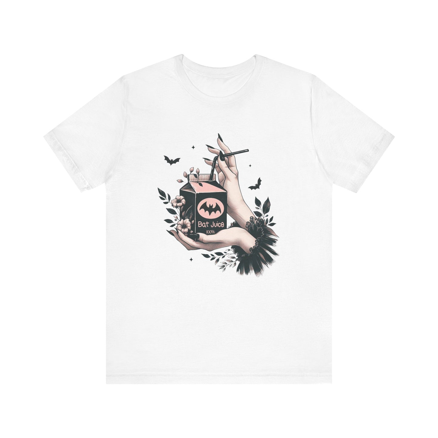 Bat Juice: Halloween Bella Canvas T-shirt with Hand and Tulle
