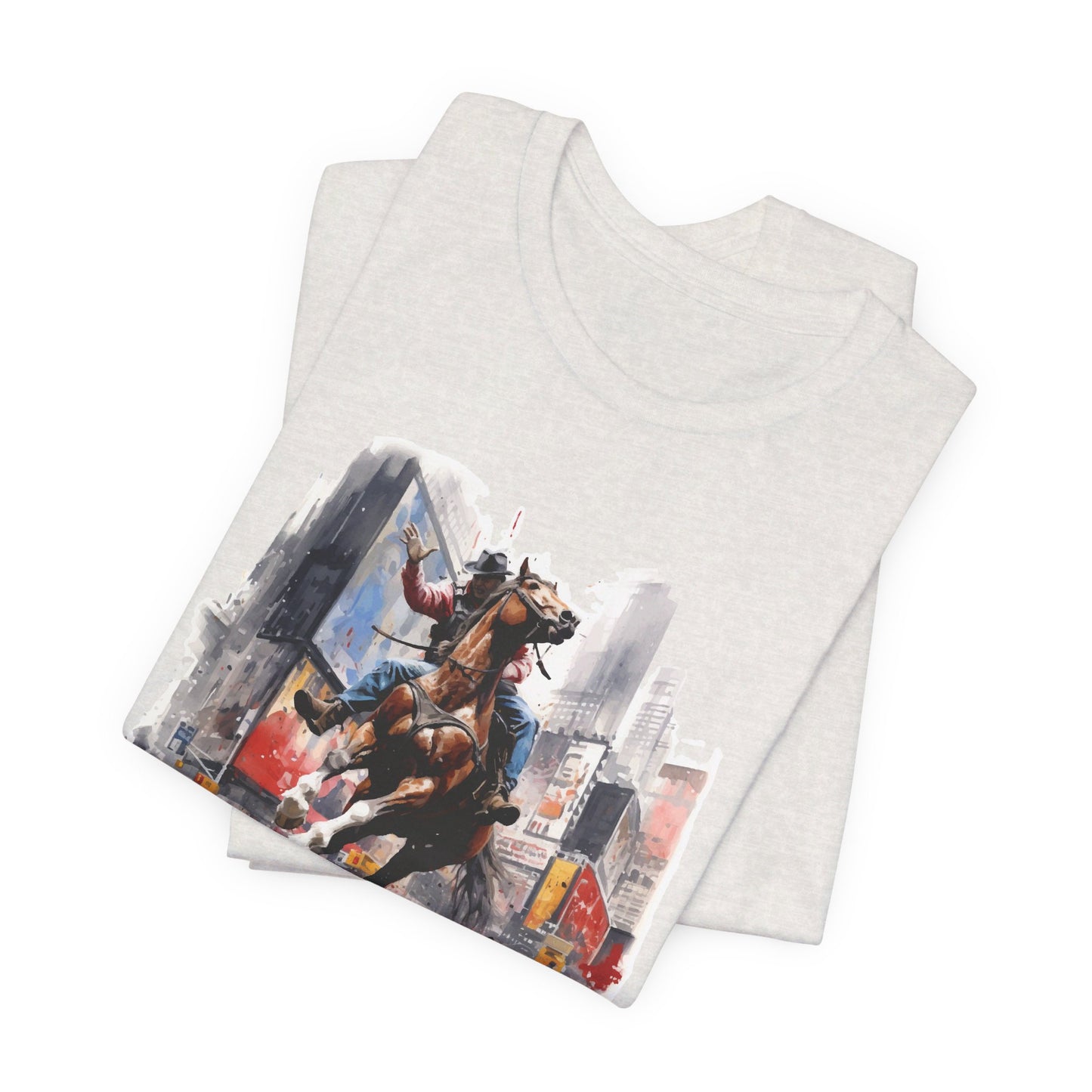 Times Square Rodeo: Bella Canvas T-shirt with Cowboy and Horse
