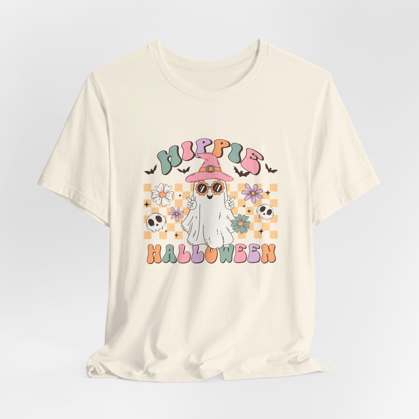 Hippie Halloween: Retro Ghost Bella Canvas T-shirt
