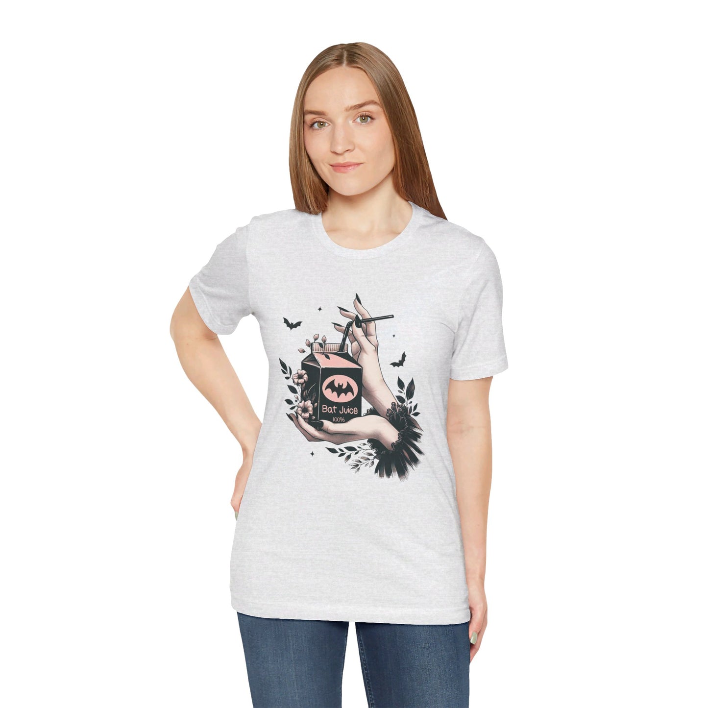 Bat Juice: Halloween Bella Canvas T-shirt with Hand and Tulle
