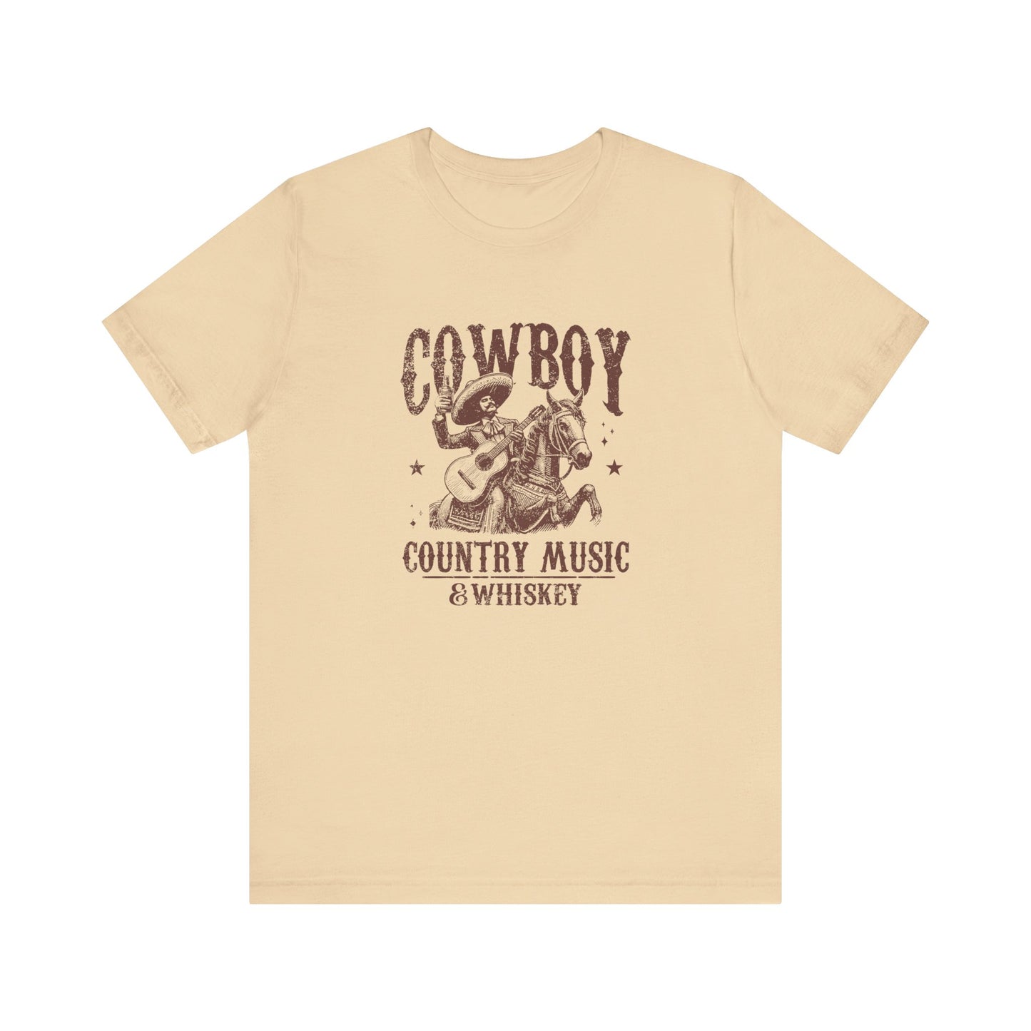Cowboy Vibes: Bella Canvas T-shirt with Sombrero and Horse