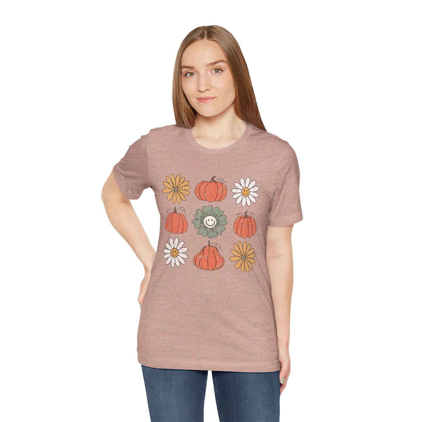 Daisy Pumpkin Patch: Halloween Bella Canvas T-shirt