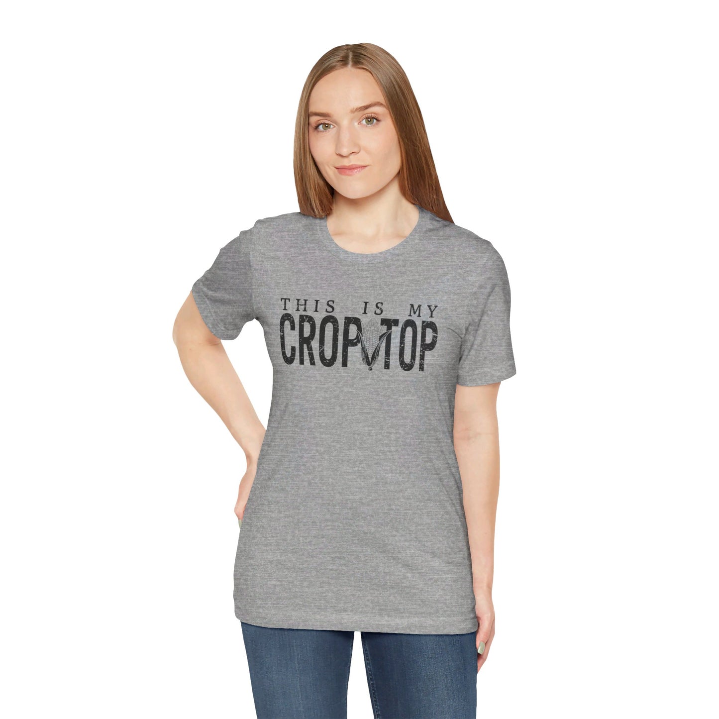 Corn Crop: Bella Canvas T-shirt with Corn Head and Slogan