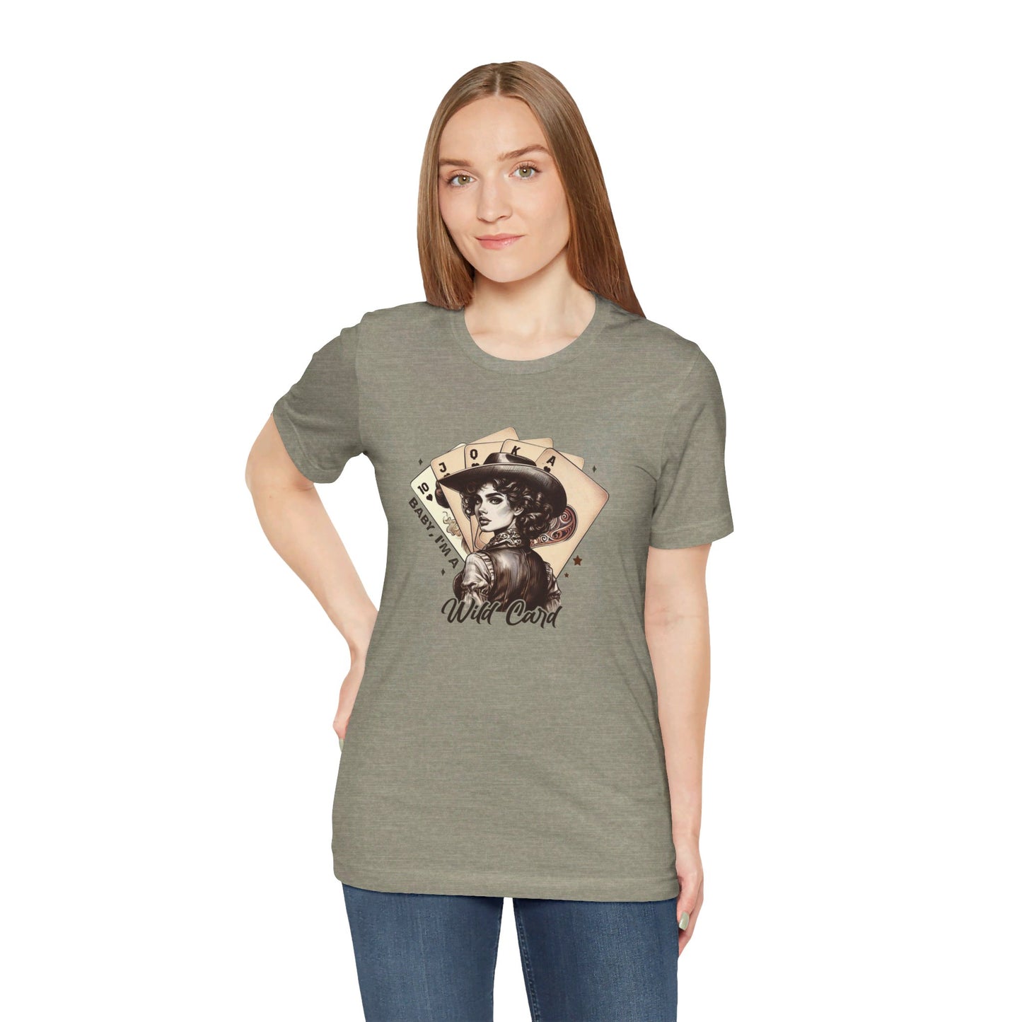 Wild Card: Bella Canvas T-shirt with Vintage Cowgirl