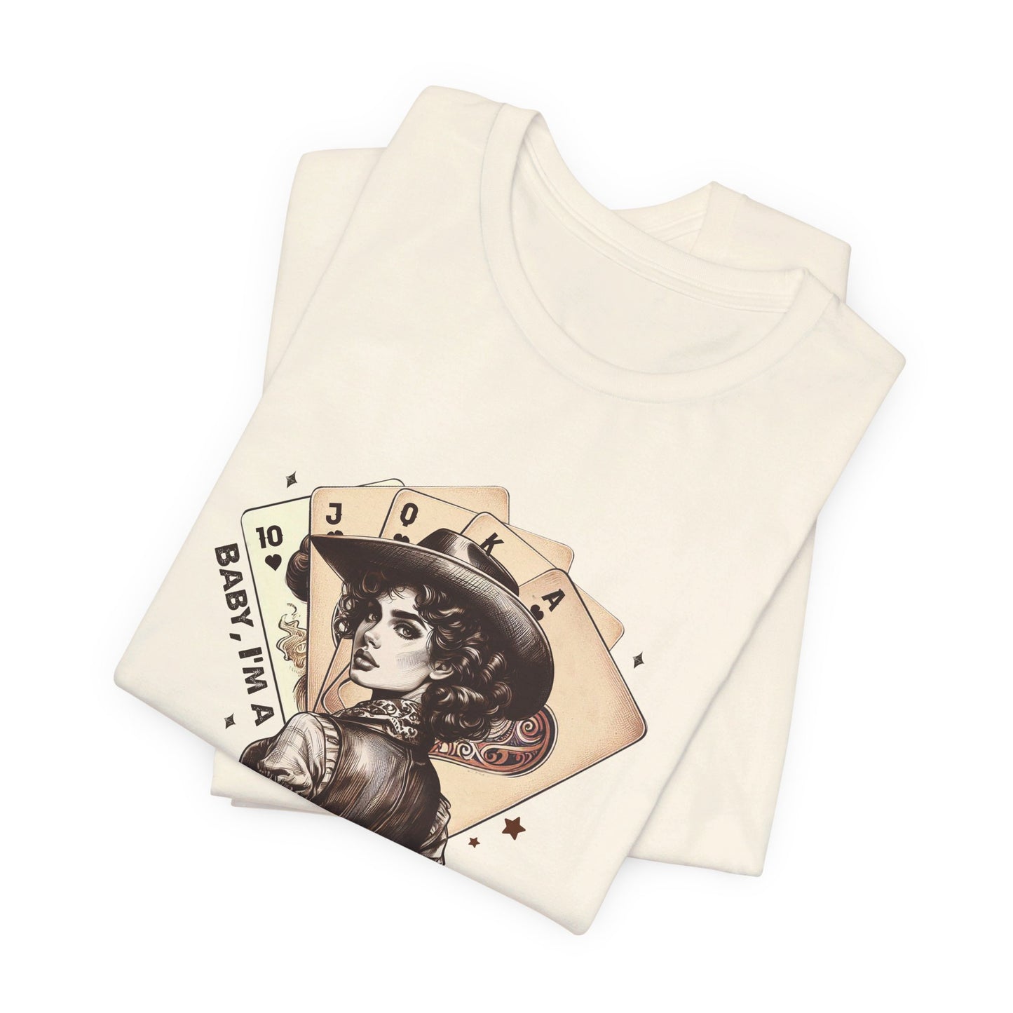 Wild Card: Bella Canvas T-shirt with Vintage Cowgirl