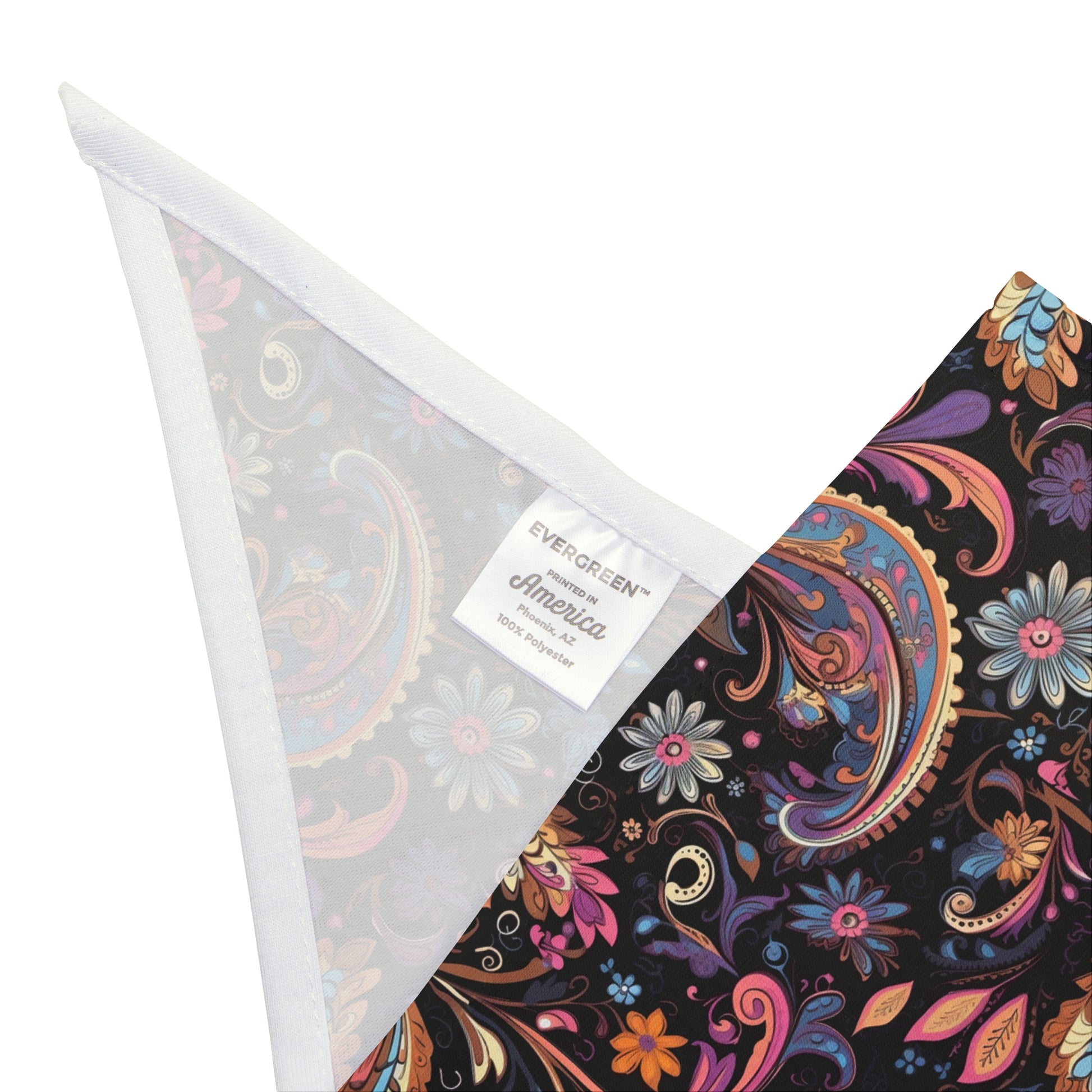 Embark on a journey of paisley dreams with our Paisley Dream Dog Bandana/Wild Rag. A paisley-style design on a dark background, featuring shades of soft purples, pinks, and touches of peach, creates a sophisticated and timeless accessory. Crafted from soft-spun polyester, this bandana/wild rag ensures both comfort and durability. Explore exclusive pet fashion at Eliza Singer, where each piece is a celebration of individuality and craftsmanship, designed for the discerning pet enthusiast.