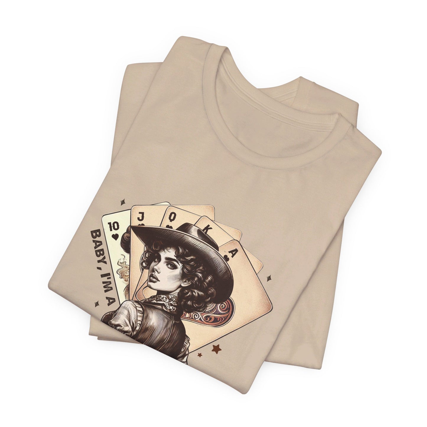 Wild Card: Bella Canvas T-shirt with Vintage Cowgirl