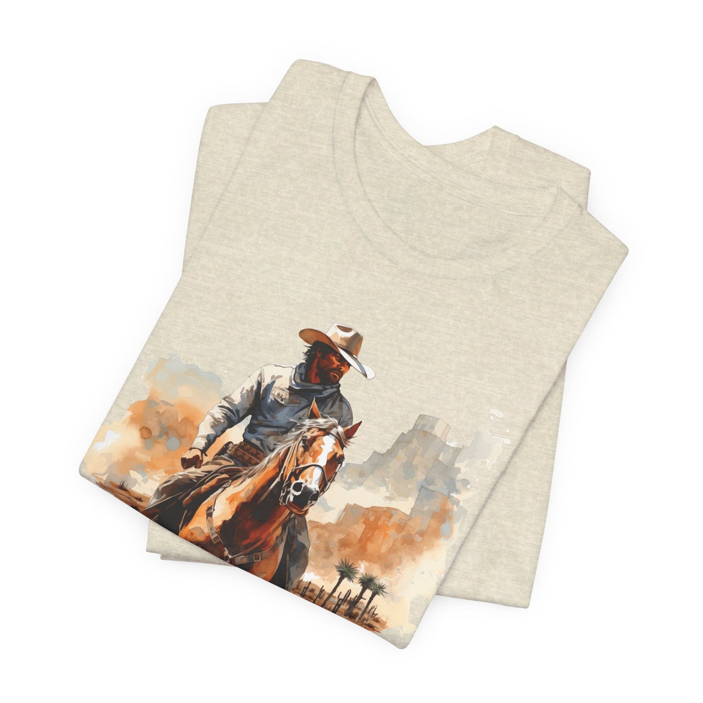 Lone Ranger: Bella Canvas T-shirt with Cowboy in Desert