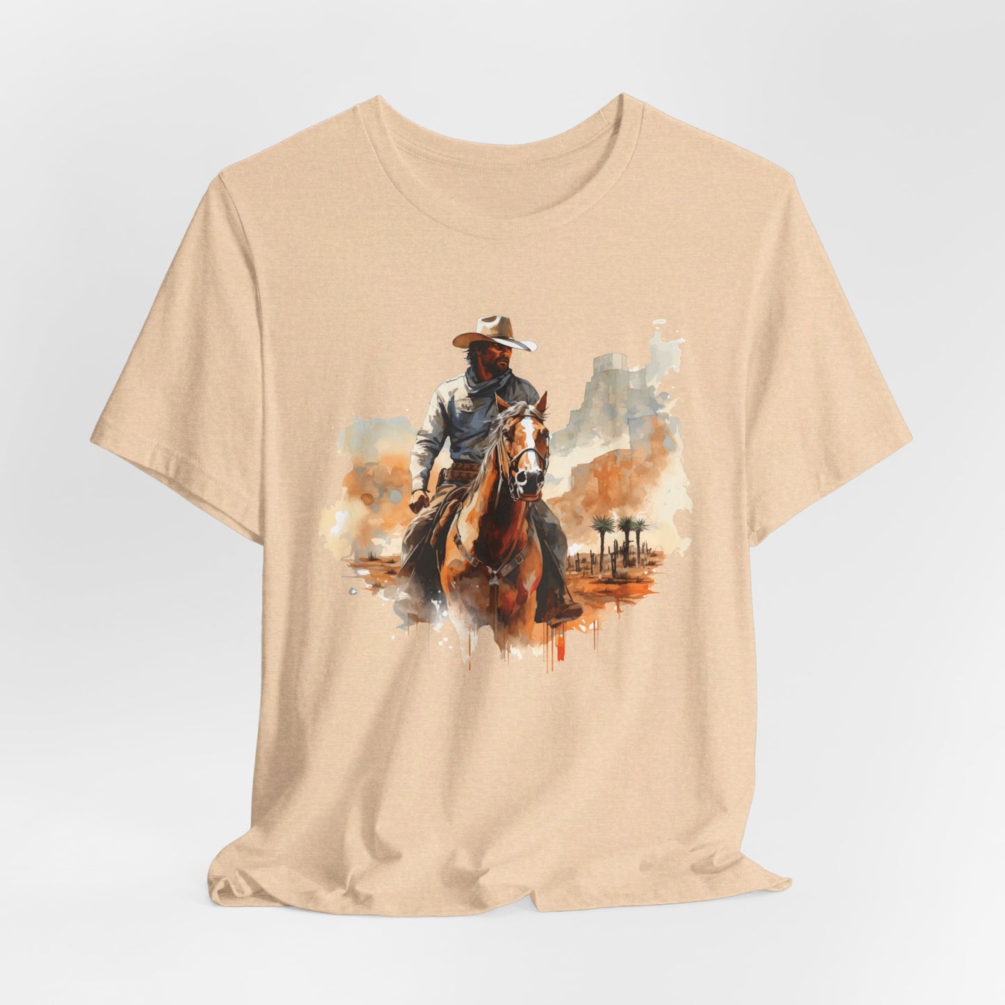 Lone Ranger: Bella Canvas T-shirt with Cowboy in Desert