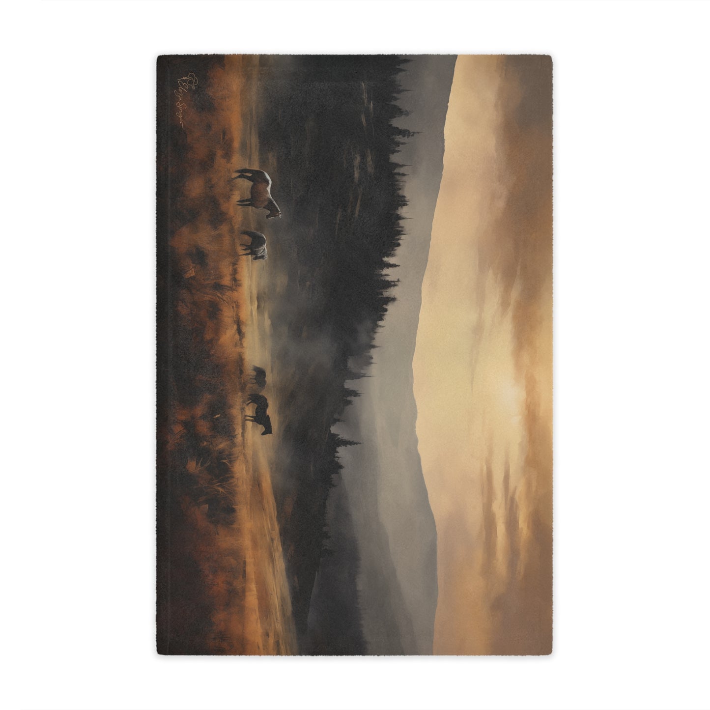 Sunset Grazing Minky Blanket