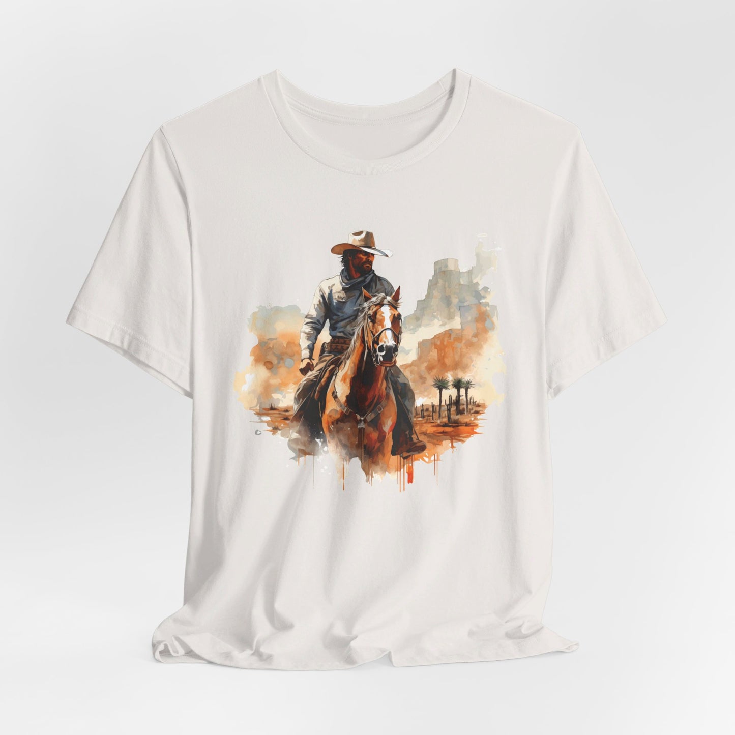Lone Ranger: Bella Canvas T-shirt with Cowboy in Desert
