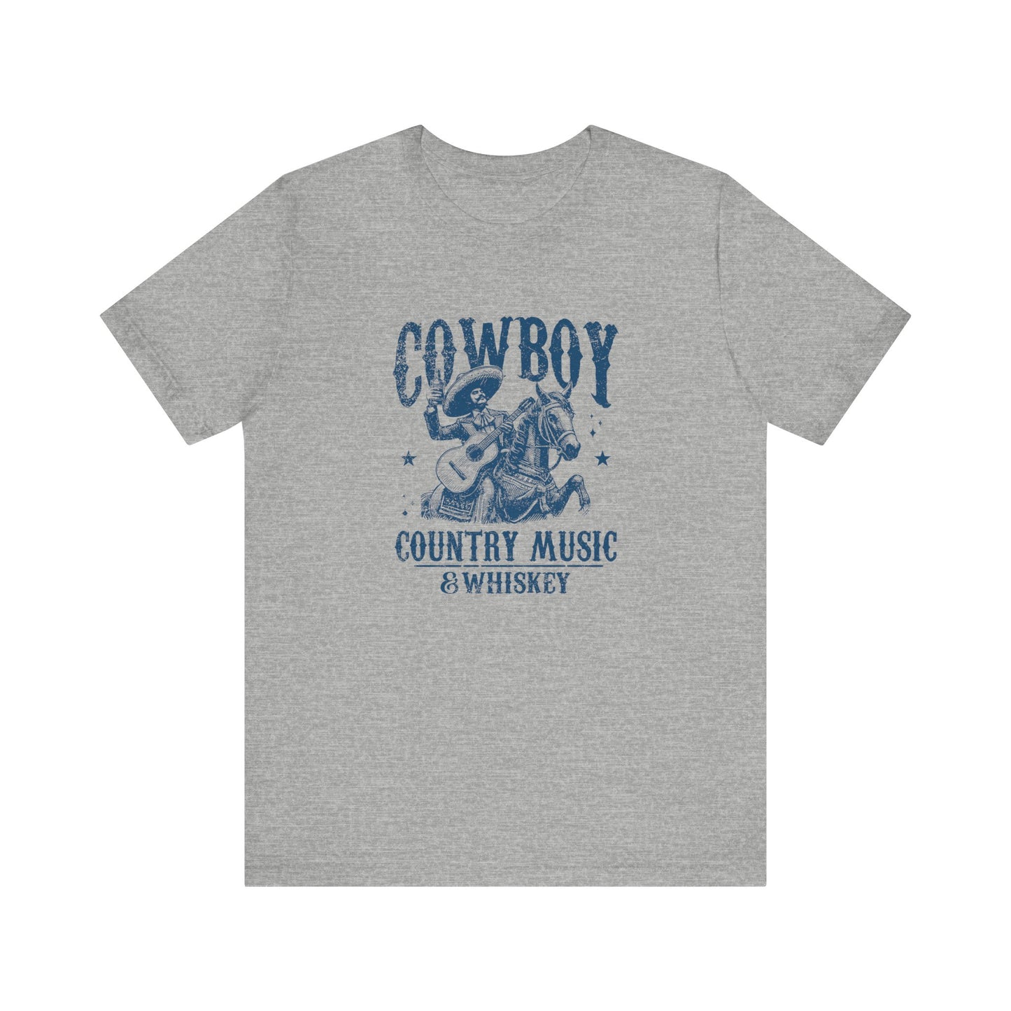 Cowboy Vibes: Bella Canvas T-shirt with Sombrero and Horse