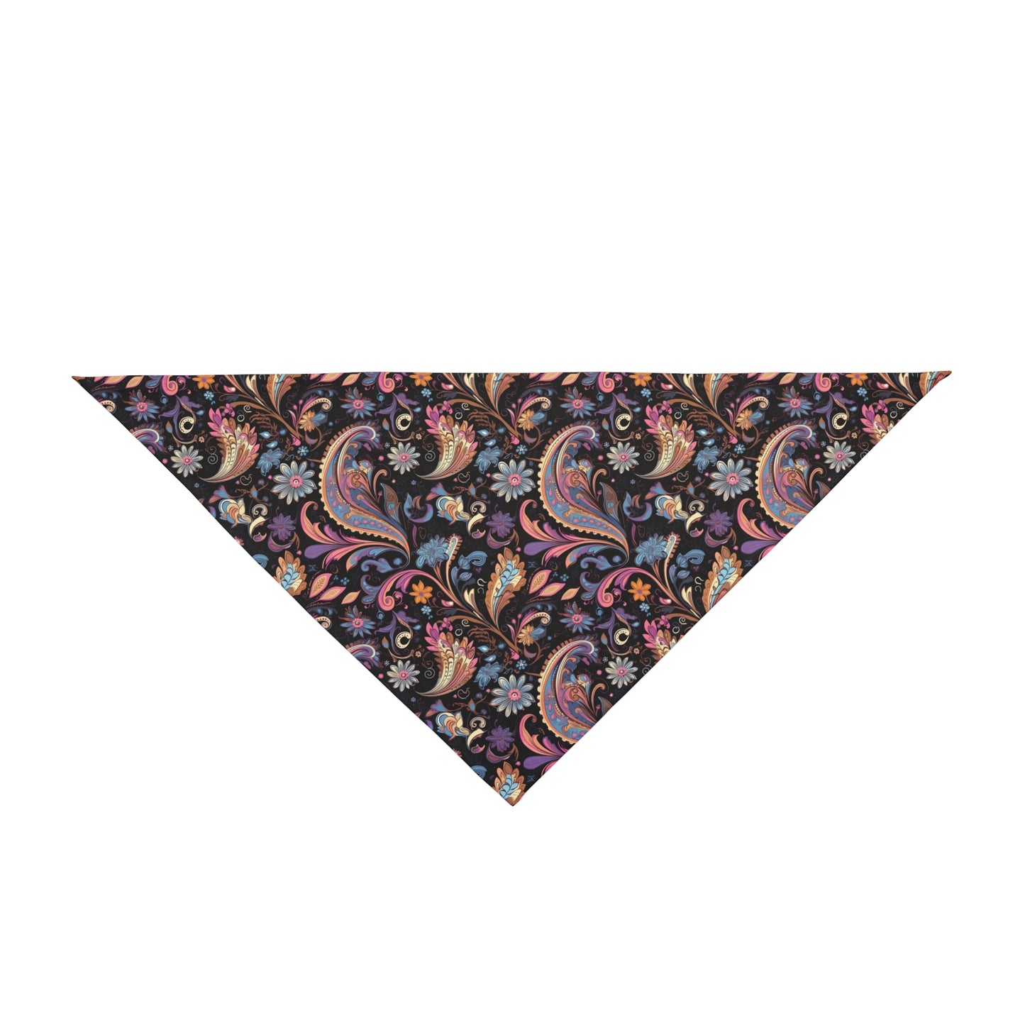 Embark on a journey of paisley dreams with our Paisley Dream Dog Bandana/Wild Rag. A paisley-style design on a dark background, featuring shades of soft purples, pinks, and touches of peach, creates a sophisticated and timeless accessory. Crafted from soft-spun polyester, this bandana/wild rag ensures both comfort and durability. Explore exclusive pet fashion at Eliza Singer, where each piece is a celebration of individuality and craftsmanship, designed for the discerning pet enthusiast.