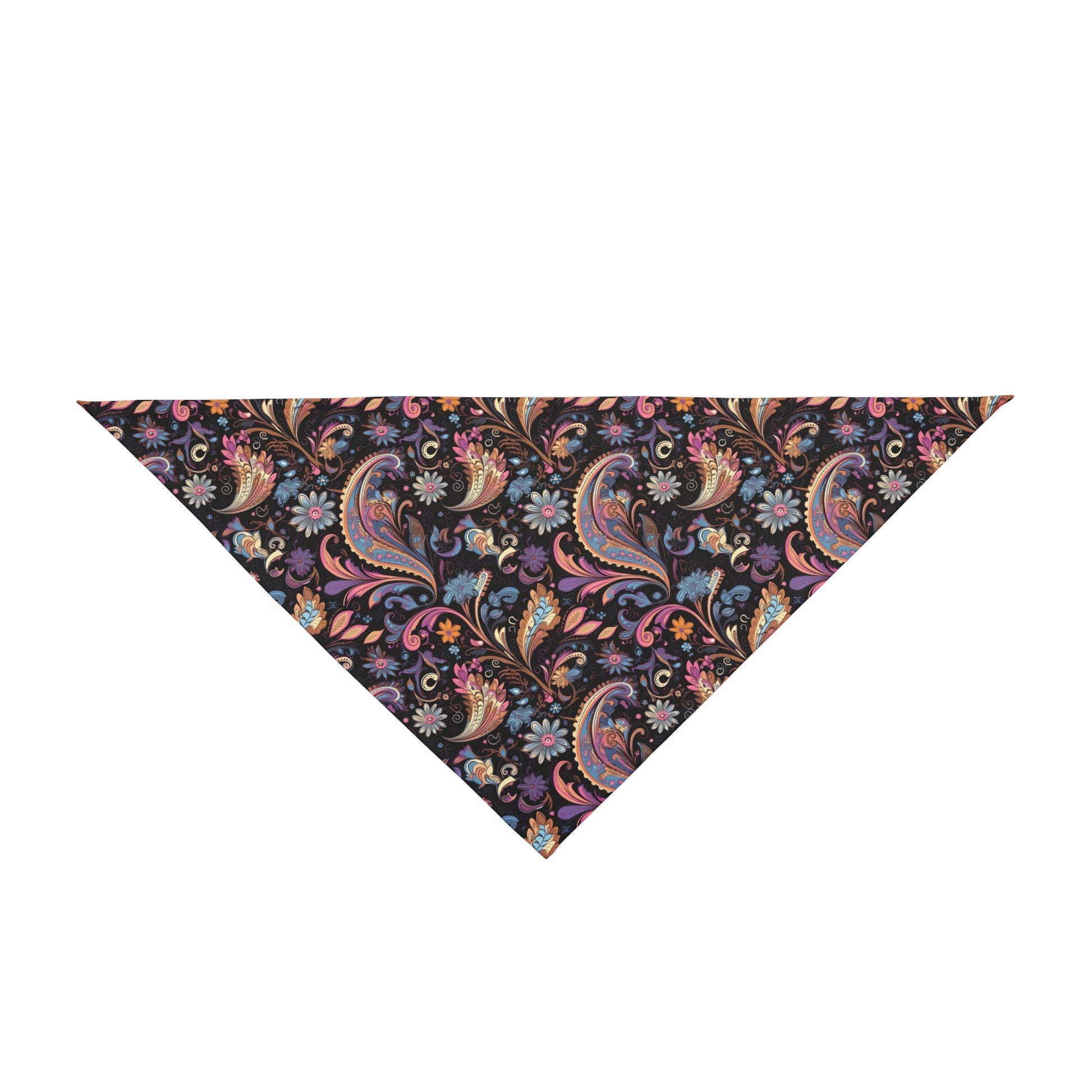 Embark on a journey of paisley dreams with our Paisley Dream Dog Bandana/Wild Rag. A paisley-style design on a dark background, featuring shades of soft purples, pinks, and touches of peach, creates a sophisticated and timeless accessory. Crafted from soft-spun polyester, this bandana/wild rag ensures both comfort and durability. Explore exclusive pet fashion at Eliza Singer, where each piece is a celebration of individuality and craftsmanship, designed for the discerning pet enthusiast.