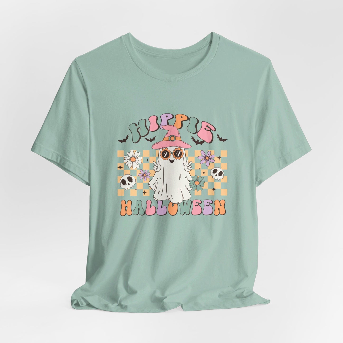 Hippie Halloween: Retro Ghost Bella Canvas T-shirt