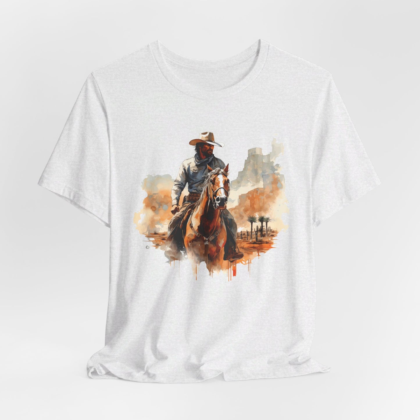 Lone Ranger: Bella Canvas T-shirt with Cowboy in Desert