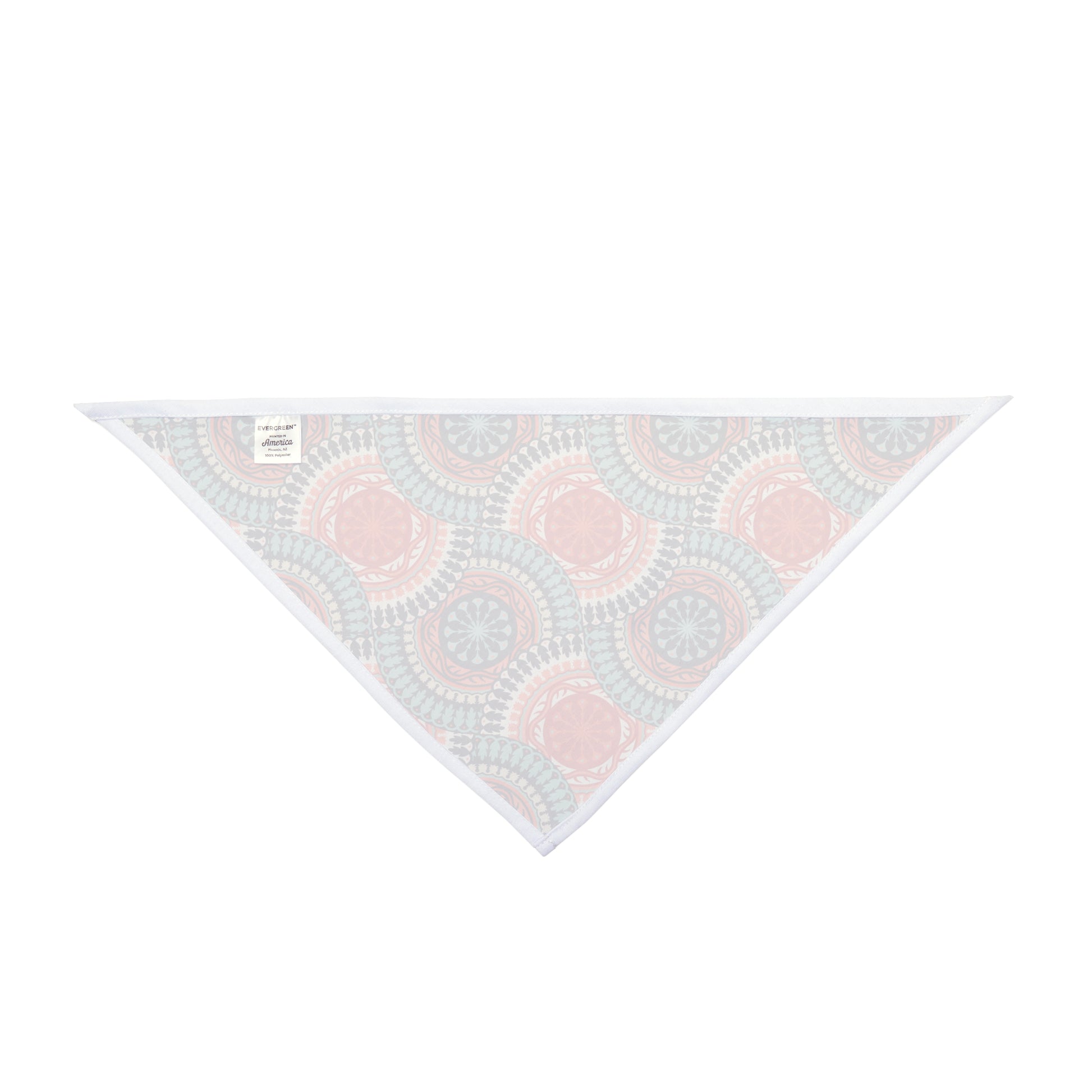Step into a world of Western elegance with our Western Charm Dog Bandana/Wild Rag. The muted mandala-style design, almost resembling a Western concho, in colors of turquoise, coral, and dark purple creates a visually stunning and sophisticated accessory. Crafted from soft-spun polyester, this bandana/wild rag ensures both comfort