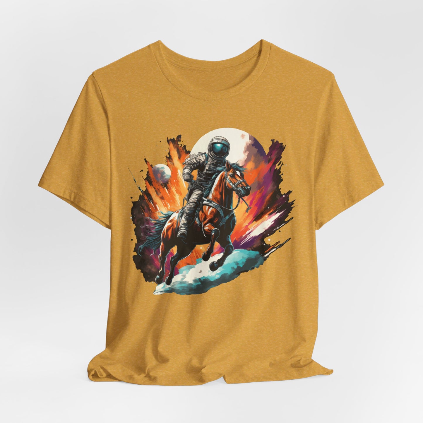 Astronaut Cowboy in Space: Colorful Bella Canvas T-shirt