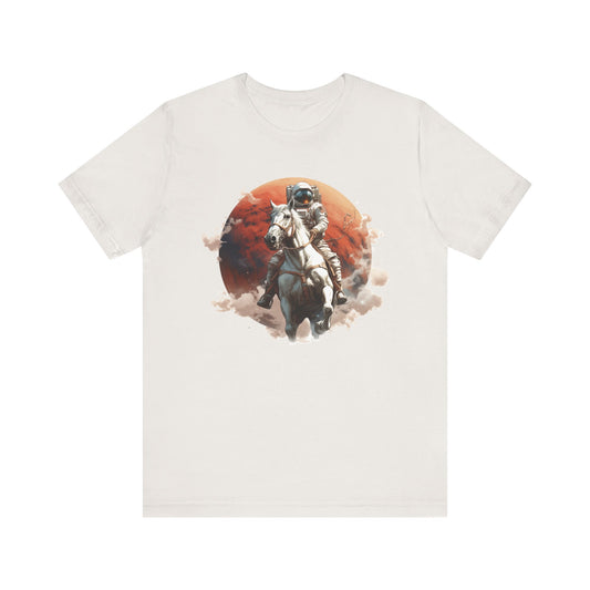 Cosmic Cowboy: Bella Canvas T-shirt with Astronaut and Horse