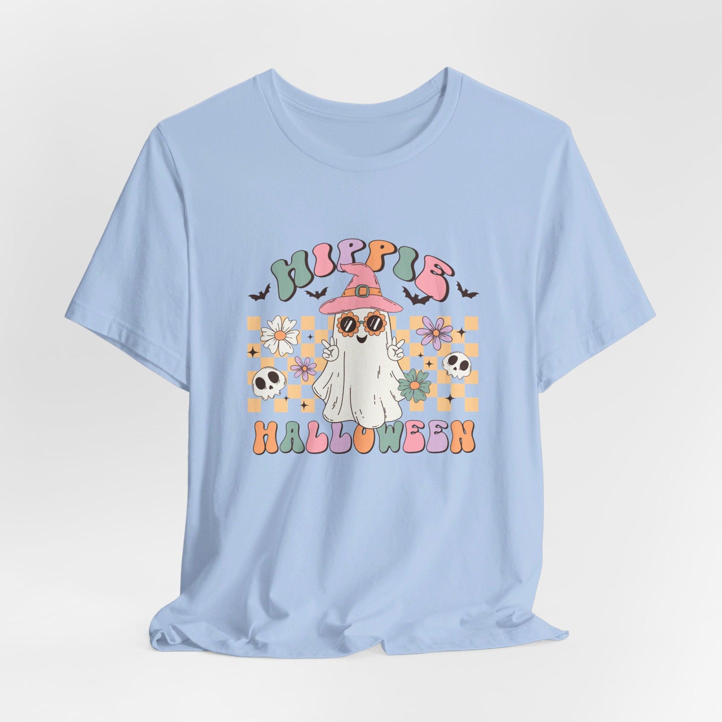 Hippie Halloween: Retro Ghost Bella Canvas T-shirt