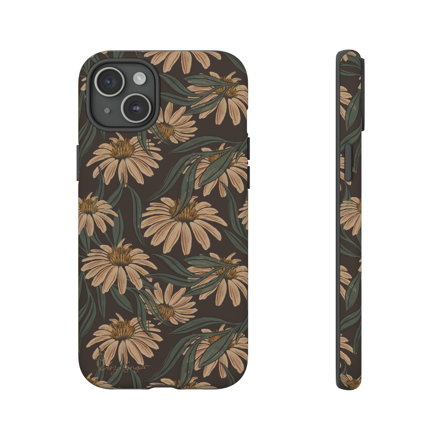 Meadows in Bloom: Boho Meadows Daisy iPhone Tough Protective Cover. A picturesque fusion of Flowers, Boho, and floral daisies in a Western design. Compatible with iPhone 15, 14, 13, XS, XR Pro/Max/Mini/P/Plus. Embrace Nature's Beauty with Style and Durability. #ElizaSinger #PhoneCase #BohoFloral