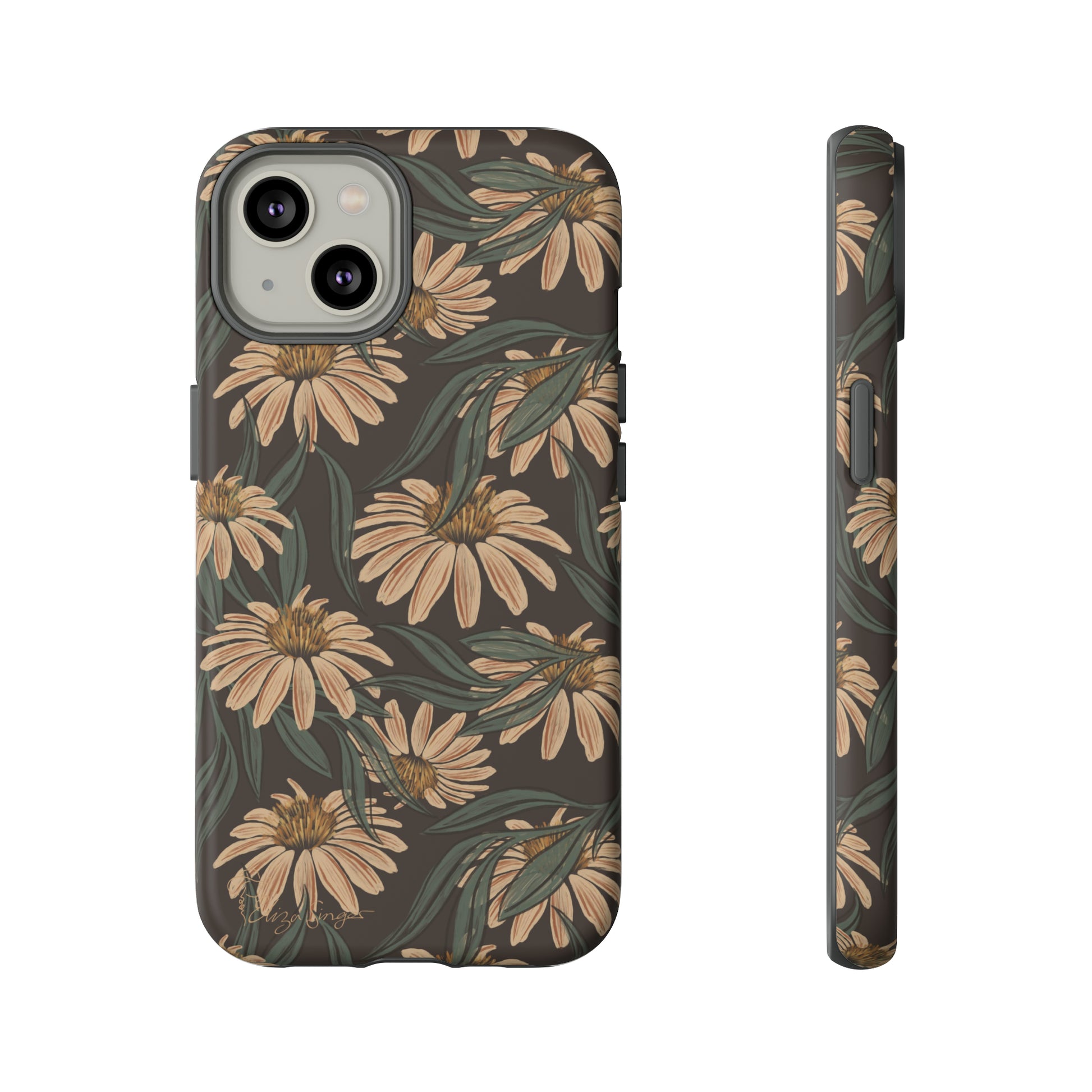 Meadows in Bloom: Boho Meadows Daisy iPhone Tough Protective Cover. A picturesque fusion of Flowers, Boho, and floral daisies in a Western design. Compatible with iPhone 15, 14, 13, XS, XR Pro/Max/Mini/P/Plus. Embrace Nature's Beauty with Style and Durability. #ElizaSinger #PhoneCase #BohoFloral