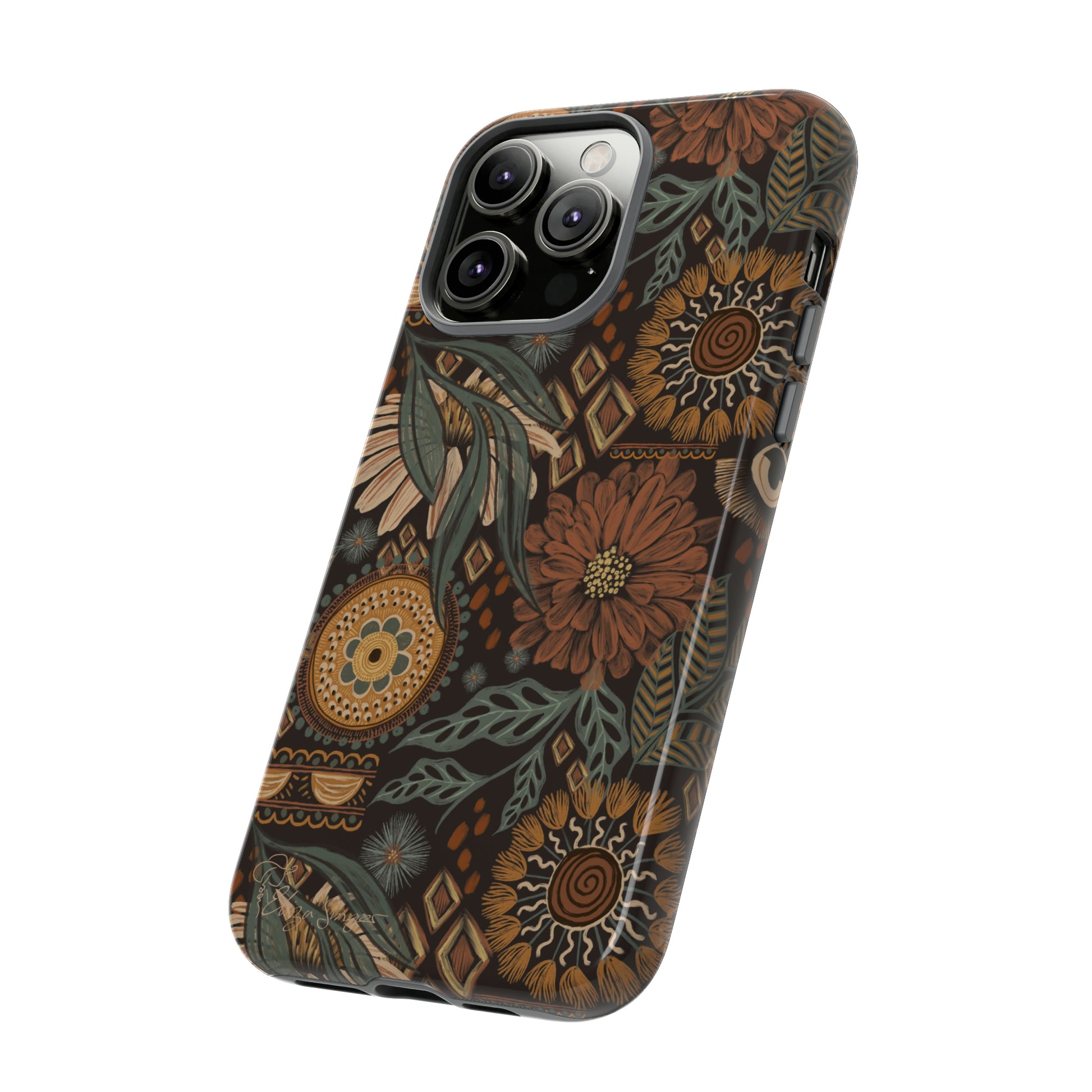 Rustic Boho Bloom: Blissfully Boho Rustic Daisy iPhone Tough Protective Cover. An artful fusion of Flowers, Boho, and floral daisies in a Western design. Compatible with iPhone 15, 14, 13, XS, XR Pro/Max/Mini/P/Plus. Embrace Bohemian Elegance with Durability and Style. #ElizaSinger #PhoneCase #BohoFloral