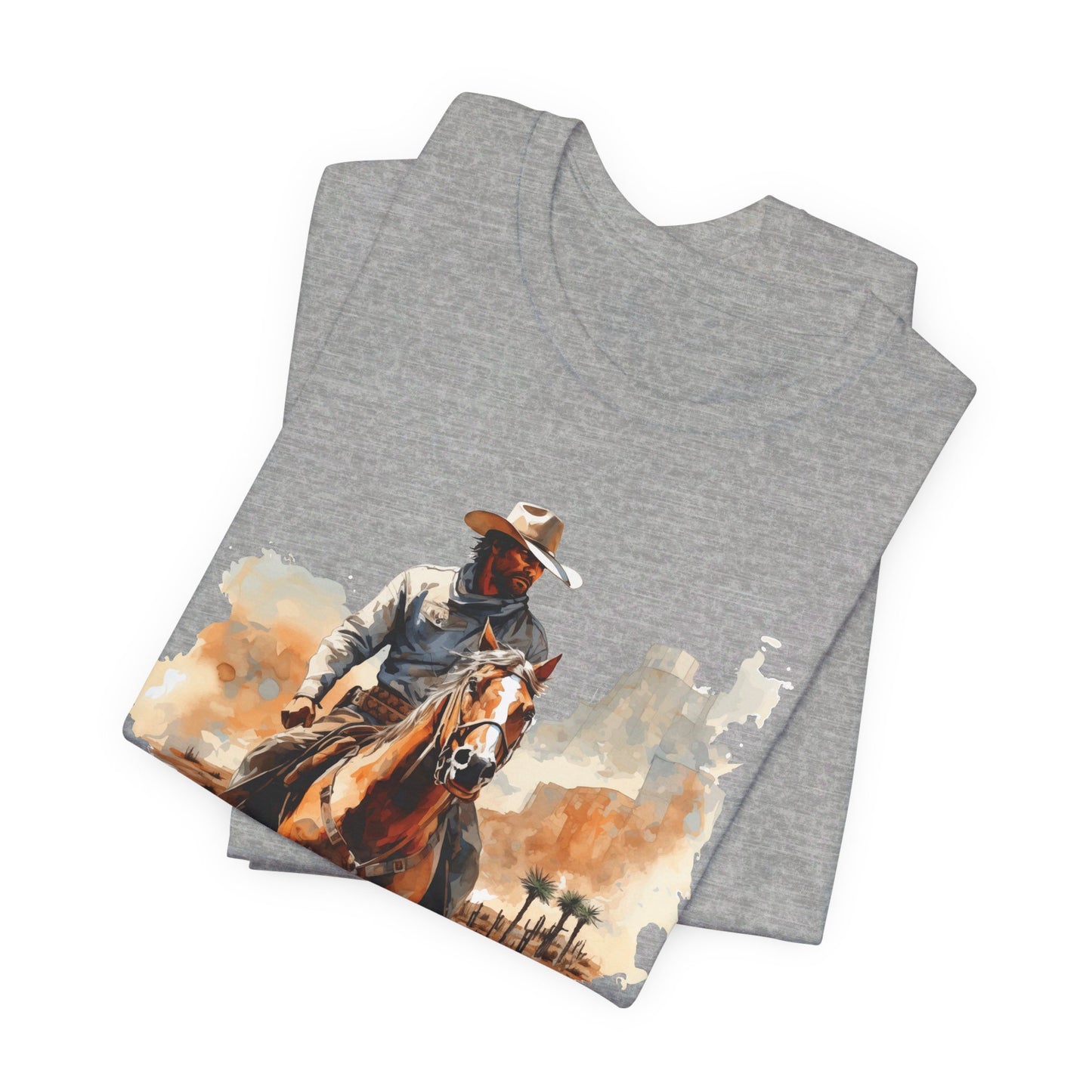 Lone Ranger: Bella Canvas T-shirt with Cowboy in Desert