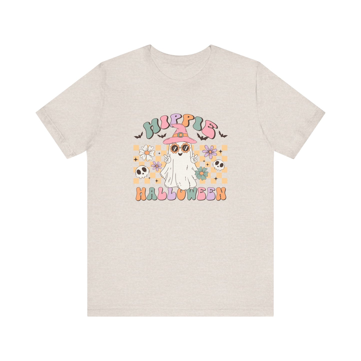 Hippie Halloween: Retro Ghost Bella Canvas T-shirt