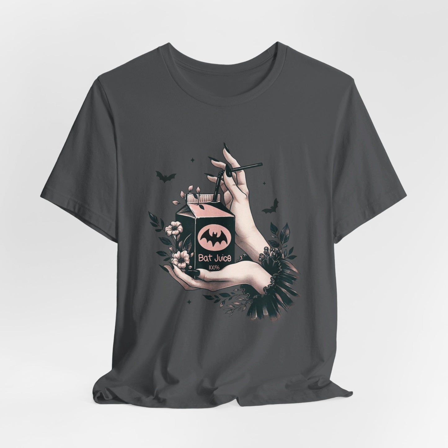 Bat Juice: Halloween Bella Canvas T-shirt with Hand and Tulle