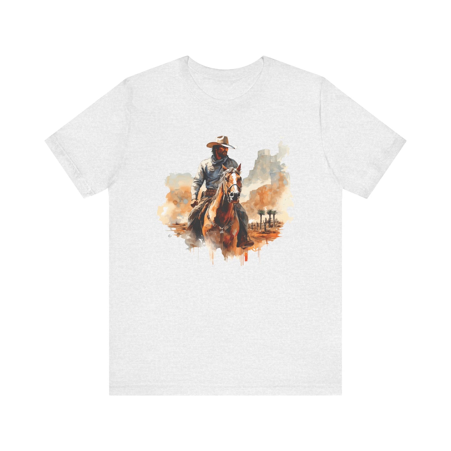 Lone Ranger: Bella Canvas T-shirt with Cowboy in Desert