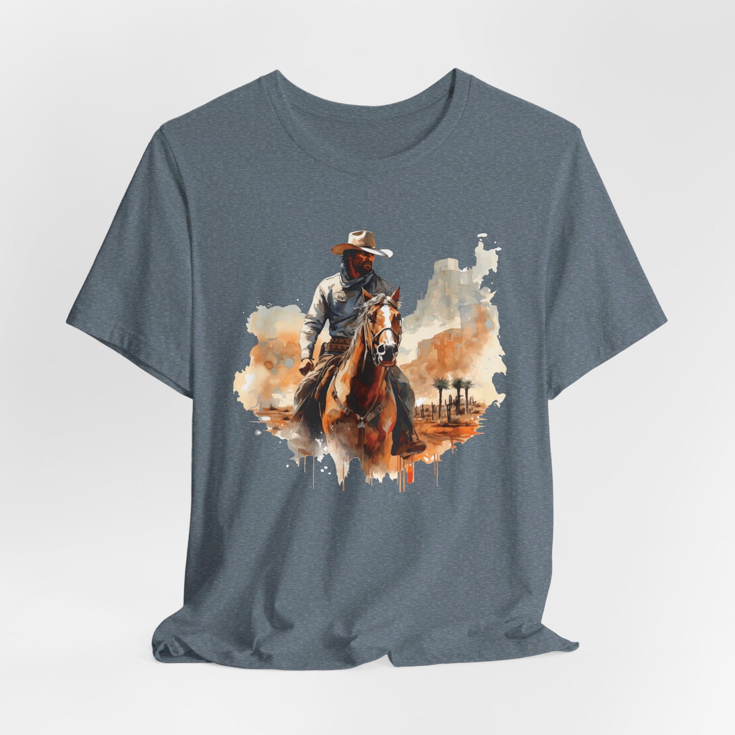 Lone Ranger: Bella Canvas T-shirt with Cowboy in Desert