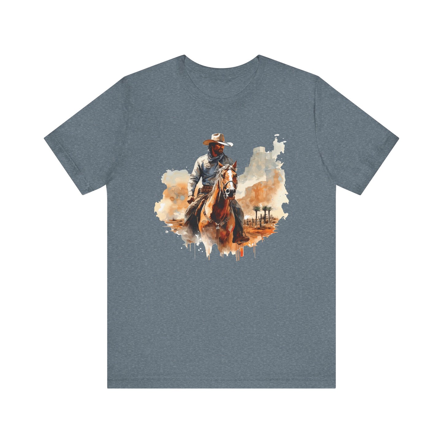 Lone Ranger: Bella Canvas T-shirt with Cowboy in Desert