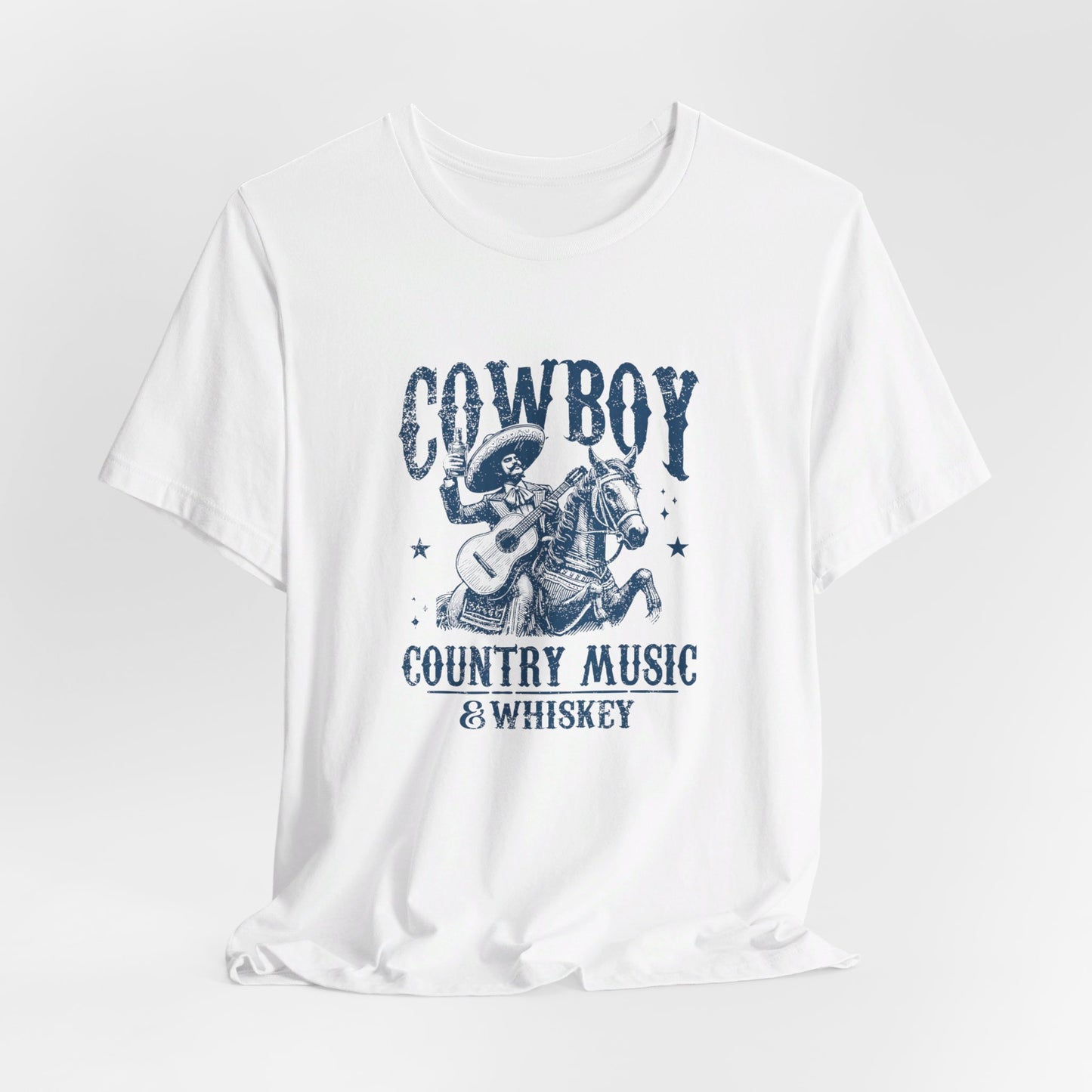 Cowboy Vibes: Bella Canvas T-shirt with Sombrero and Horse