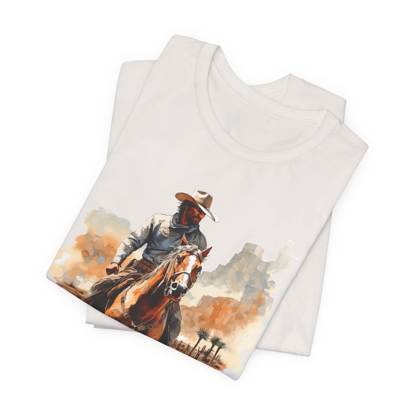 Lone Ranger: Bella Canvas T-shirt with Cowboy in Desert