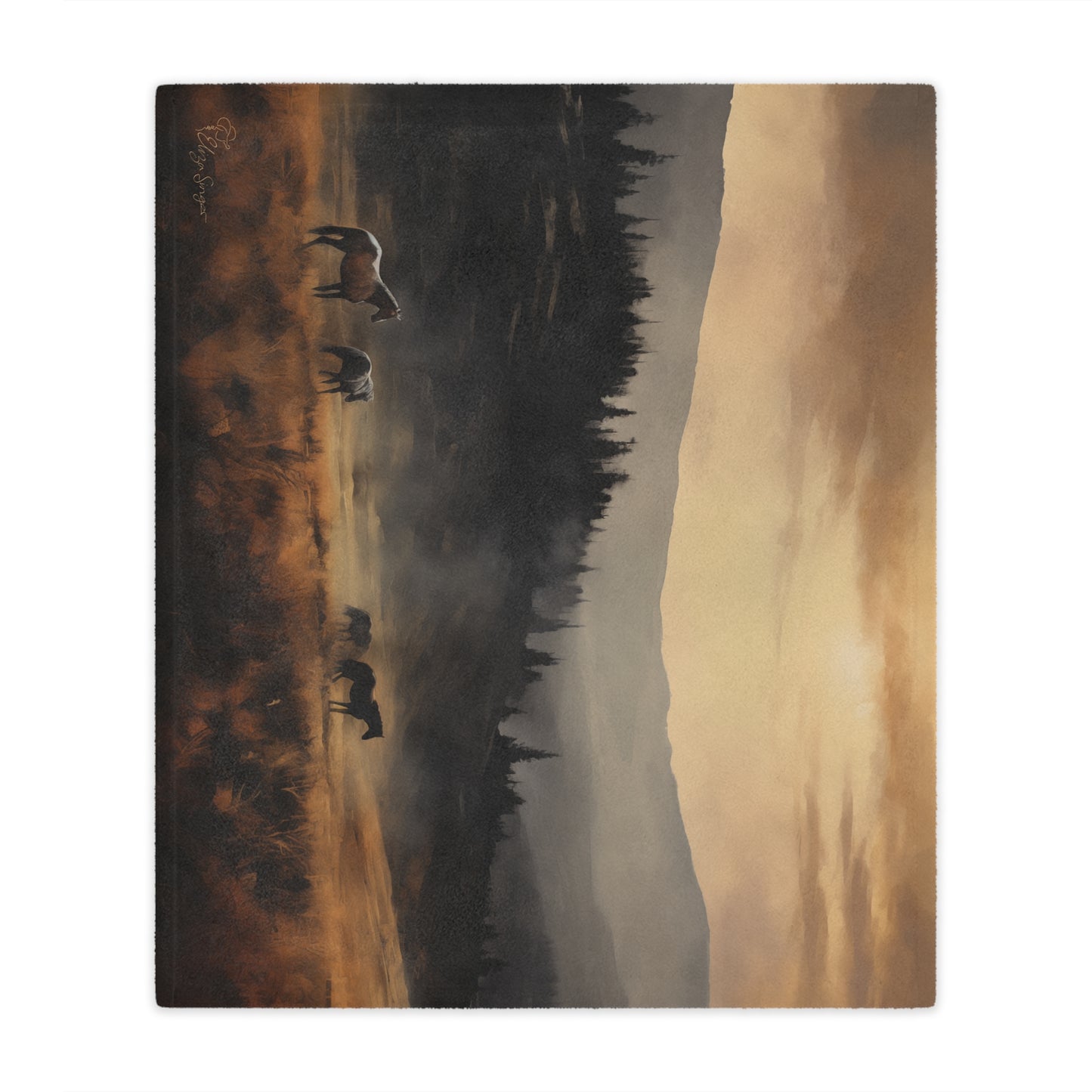 Sunset Grazing Minky Blanket