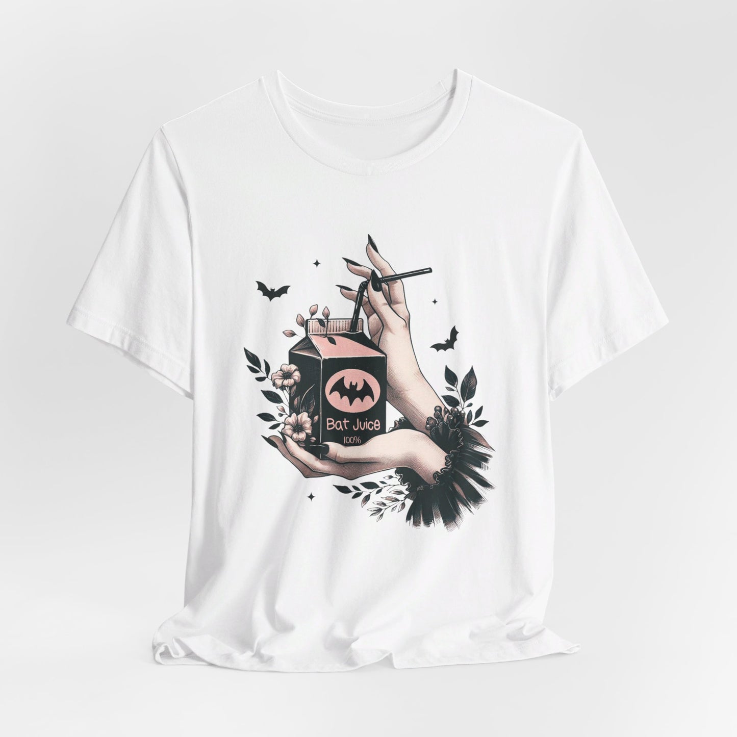 Bat Juice: Halloween Bella Canvas T-shirt with Hand and Tulle