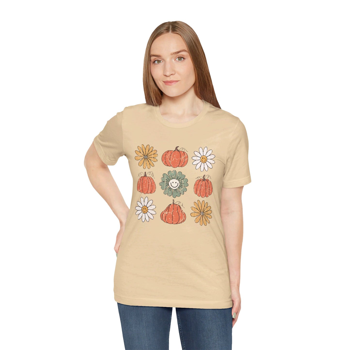 Daisy Pumpkin Patch: Halloween Bella Canvas T-shirt
