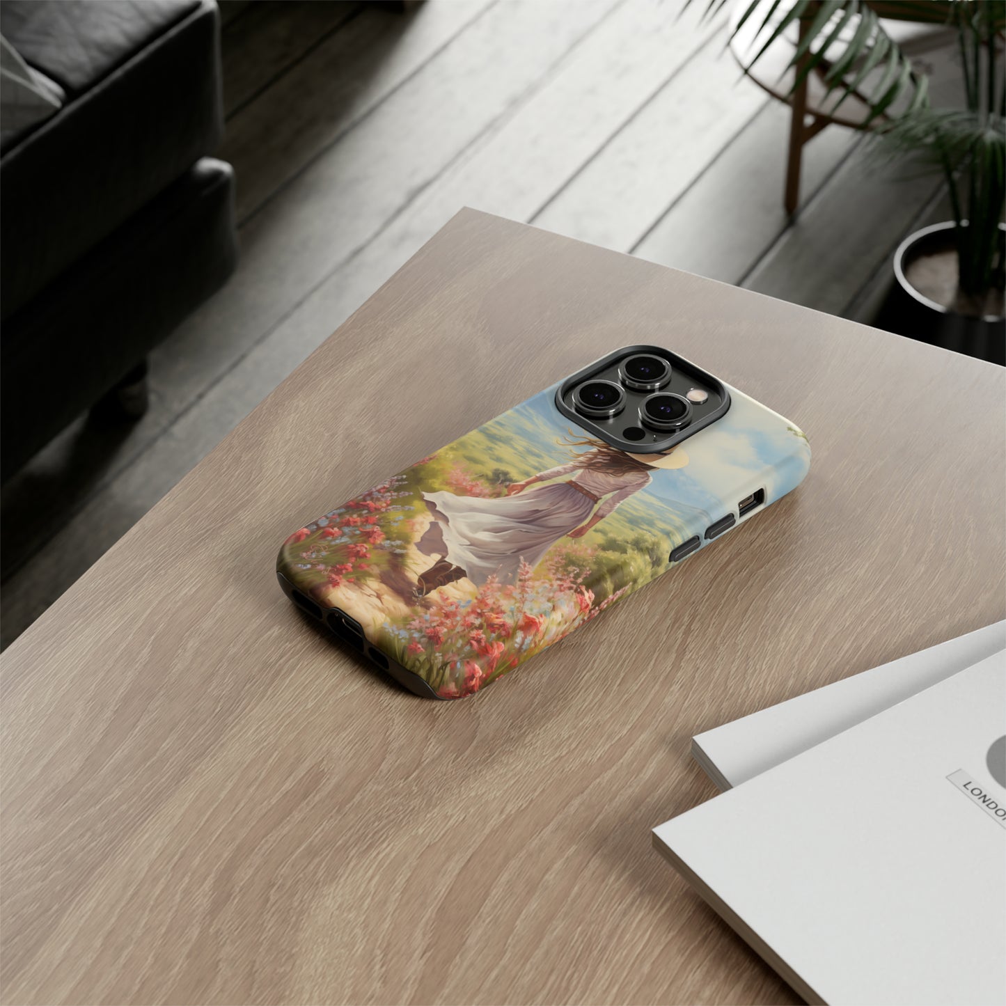 Embrace Whimsical Protection: Tough Western Cell Phone Case by Eliza Singer. Step into a World of Enchantment with a Stylish Woman Amidst Nature's Beauty. Safeguard Your Phone with Artistic Charm. #ElizaSinger #PhoneCase #WesternStyle 