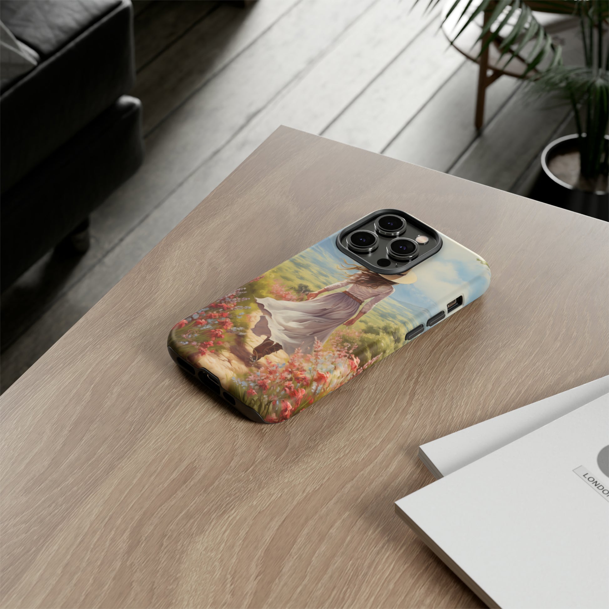 Embrace Whimsical Protection: Tough Western Cell Phone Case by Eliza Singer. Step into a World of Enchantment with a Stylish Woman Amidst Nature's Beauty. Safeguard Your Phone with Artistic Charm. #ElizaSinger #PhoneCase #WesternStyle 